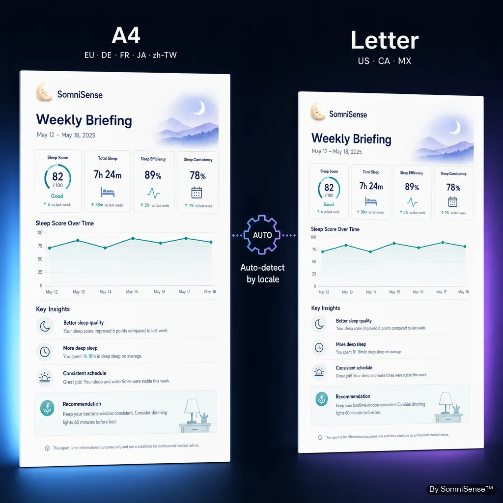 The same briefing in A4 and US Letter formats, both print-ready.